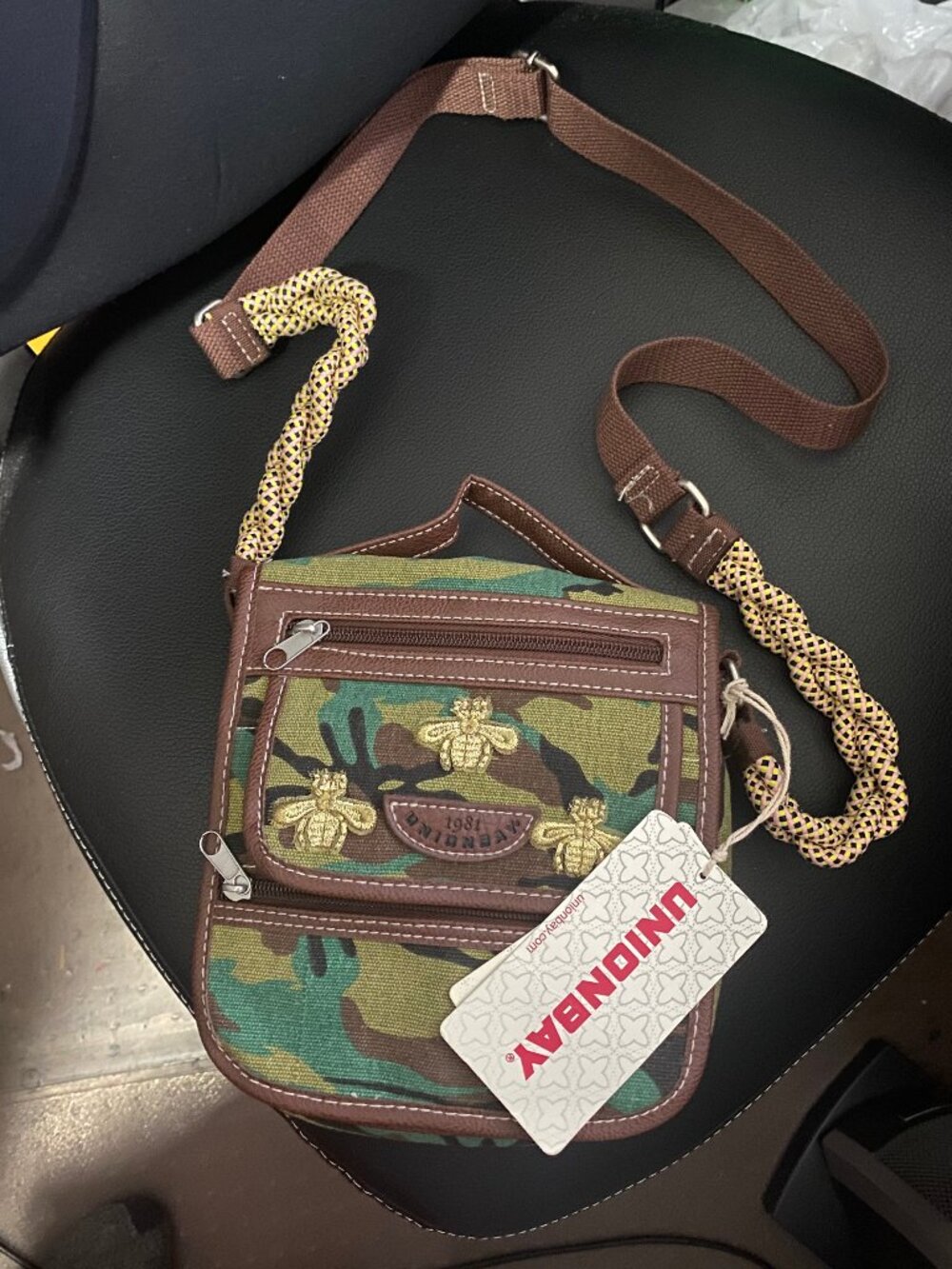 Union Bay Camoflague Crossbody Organizer. "New with tags".